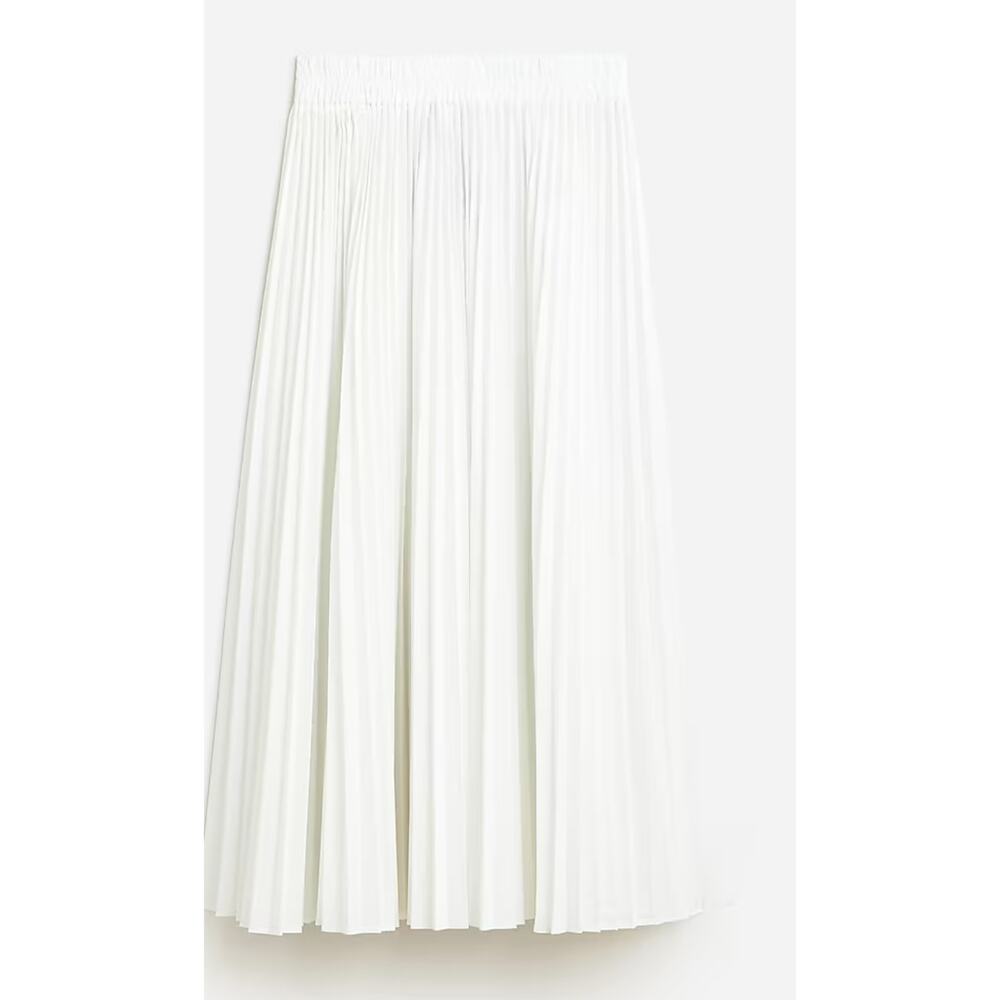 J.Crew Gwyneth Pleated Skirt 2X White NWT Midi 90s Women's BZ586 J.Crew Shower